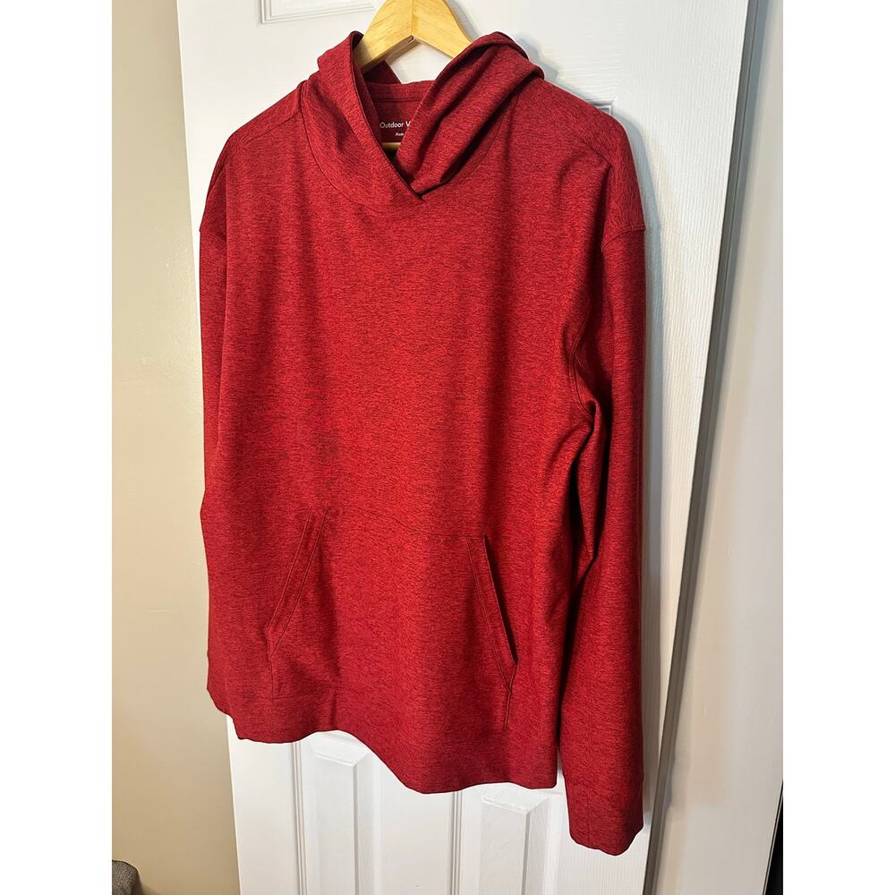 Outdoor Voices Hoodie Red Sweatshirt Space Dye Men’s Large Heathered Active L - Picture 3 of 5